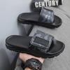 Men's Adjustable Velcro Flip-Flops - Thick Sole, Squishy, Non-Slip, Odor-Resistant for Outdoor Summer Wear