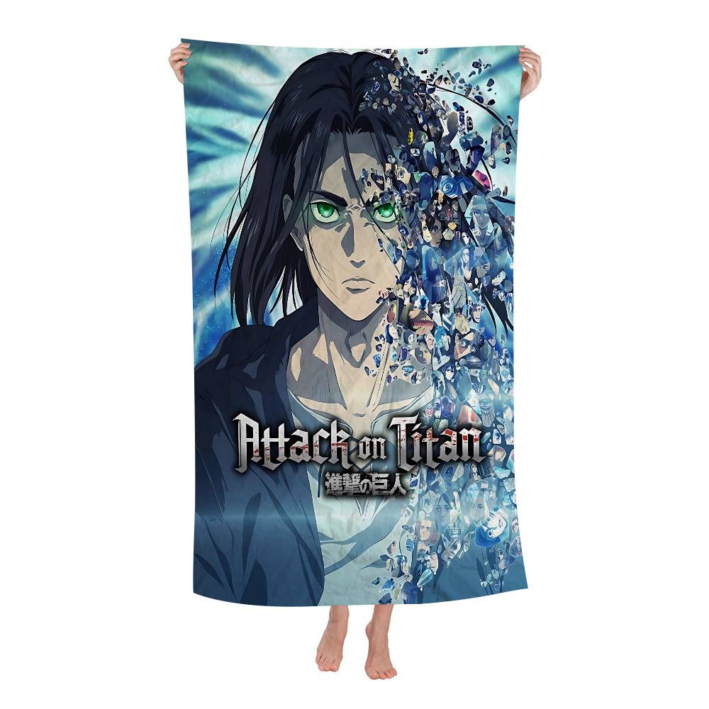 A-Attack On Anime Titans Big Microfiber Beach Towels Quick Dry Towel Sand Beach Towels Pool Towel For Travel Swim Pool Yoga