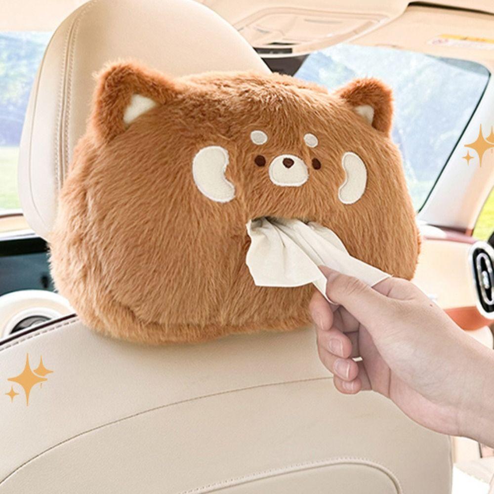 Animal Sun Visor Tissue Holder Support Neck Automobile Tissue Box Car Napkin Holder Armrest Box