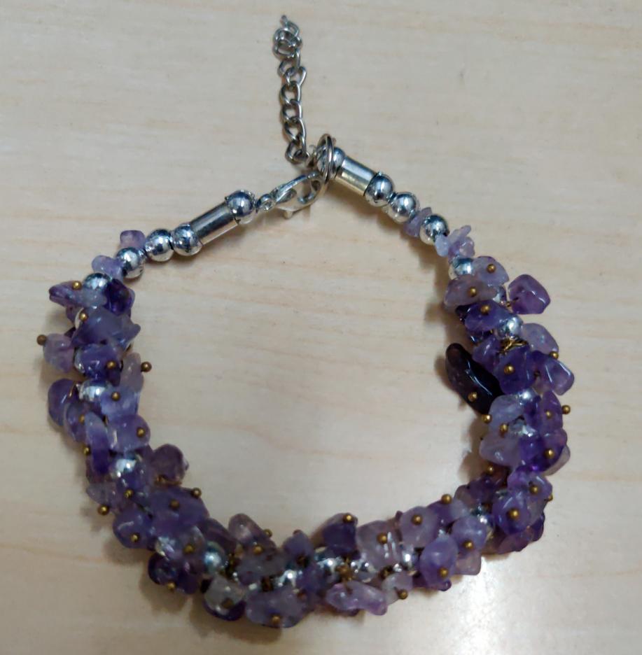 @ Crystal Stone Bracelet Purple Colour For Women And Girls SM110-60% OFF