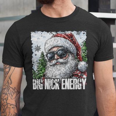 Retro Santa Christmas Shirt, Funny Xmas T-Shirt, Vintage Holiday Tee, Big Nick Energy
