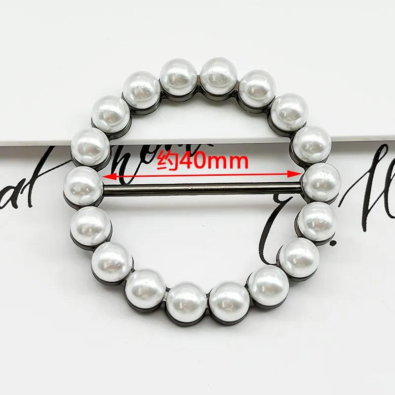 1pcs Temperament Rhinestone Clothes Corner Knot Buckles Women's Silk Scarf Clothes T-shirt Shirt Hem Knot Decorative Button