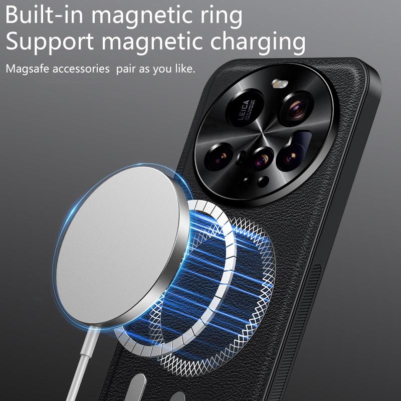 Pro Xiaomi 15 Ultra Pouzdro Magnetické Elegantní Kožené Odolné proti opotřebení Objektiv Plně Krytý Protiskluzový Úchop Kryt Okraje Skořepina