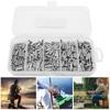 500PCS Length 1cm Fishing Line Connectors Copper Fishing Crimp Sleeve Kit  for Fishing Line