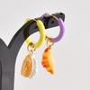 1Pair Dopamine Enamel Sweet Heart Cute Bee Flower Girl Aesthetic Aretes Funny Food Cake Gothic Star Hoop Earrings Jewelry