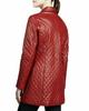 Handmade Leather Trench Coat Slim Fit Red Party Wear Stylish Women Designer Lambskin