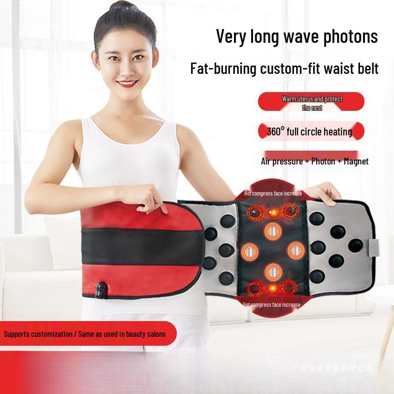 Ultra-Long Wave Hot Compress Waist Belt: Abdominal Heating, Uterine Warming, Vibration & Fat Burning Slimming Device