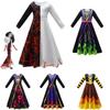 New Princess Dress Witch 3D Digital Printing Milk Silk Children'S Long-Sleeved Dress Performance Clothes