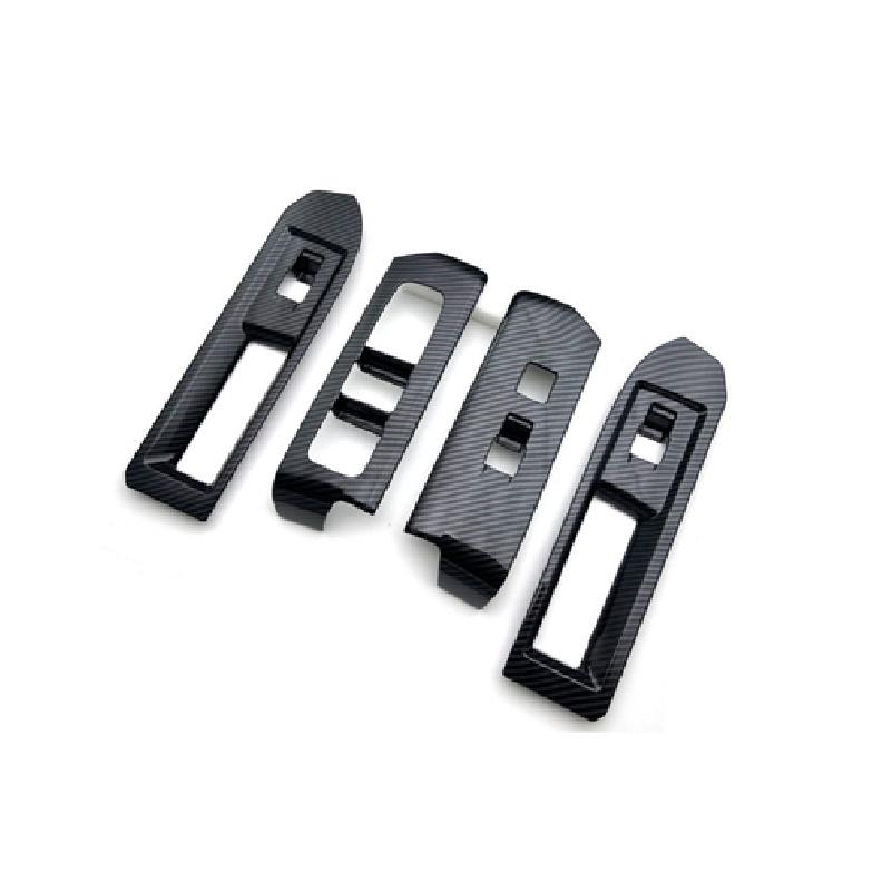 LHD Carbon Fiber Window Lift Switch Frame Cover Trim For 2024-2025 Toyota Tacoma