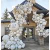 Bogen Ballons Girlande Weiß Sand Ballons Bogen Set, 123 Stück Weiß Nude Ballons 18 Zoll 12 Zoll 10 Zoll 5 Zoll Set mit 19 Stück Schwarz Co