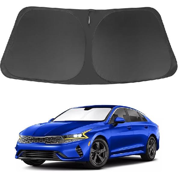 TINGLU Sun Shade For Tesla Model X Tesla X 2016-2024 2025 Accessories Windshield Sun Shade Window Shade UV Rays Protection Sun Visor Cover With
