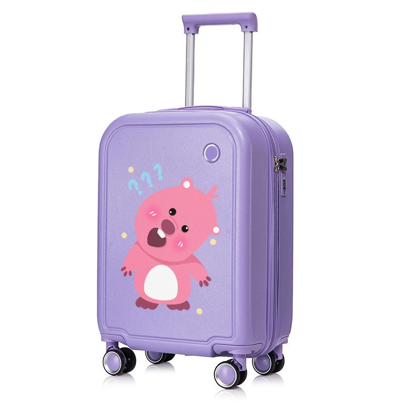 Husă de îmbarcare cu parolă pentru roată universală silențioasă pentru studenți 18 inchi și 20 inci Husă de călătorie distractivă pentru copii cu desene animate