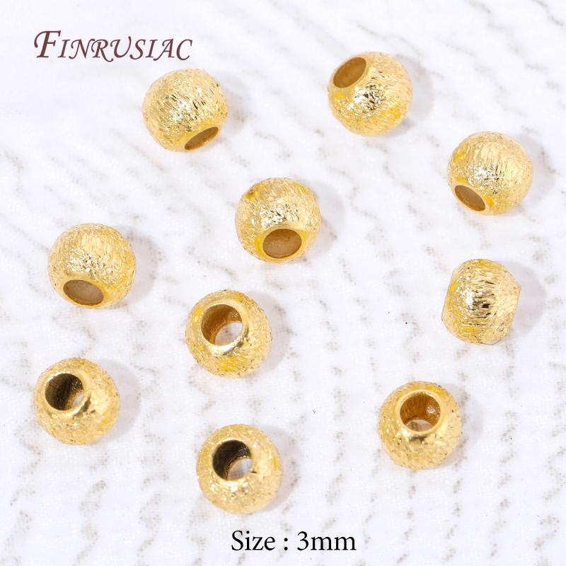 

3mm 5mm 6mm 8mm 18K Gold Plated Round Spacer Beads For DIY Jewelry Findings,Bracelet Necklace Making Accessories,Bead Separators 10 pcs