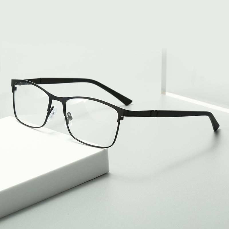 Minimalist Fashion Square Metal Glasses Women Men Simple Eyewear Business Female Male Fashionable High-end Personalized Glasses