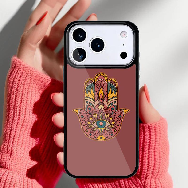 Hamsa Hand of Fatima Phone Case for iPhone 17 16 15 14 13 Pro Max Back Cover for 12 11 Pro Coque
