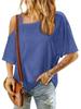 Women's Casual Off-Shoulder Loose Short-Sleeve T-shirt