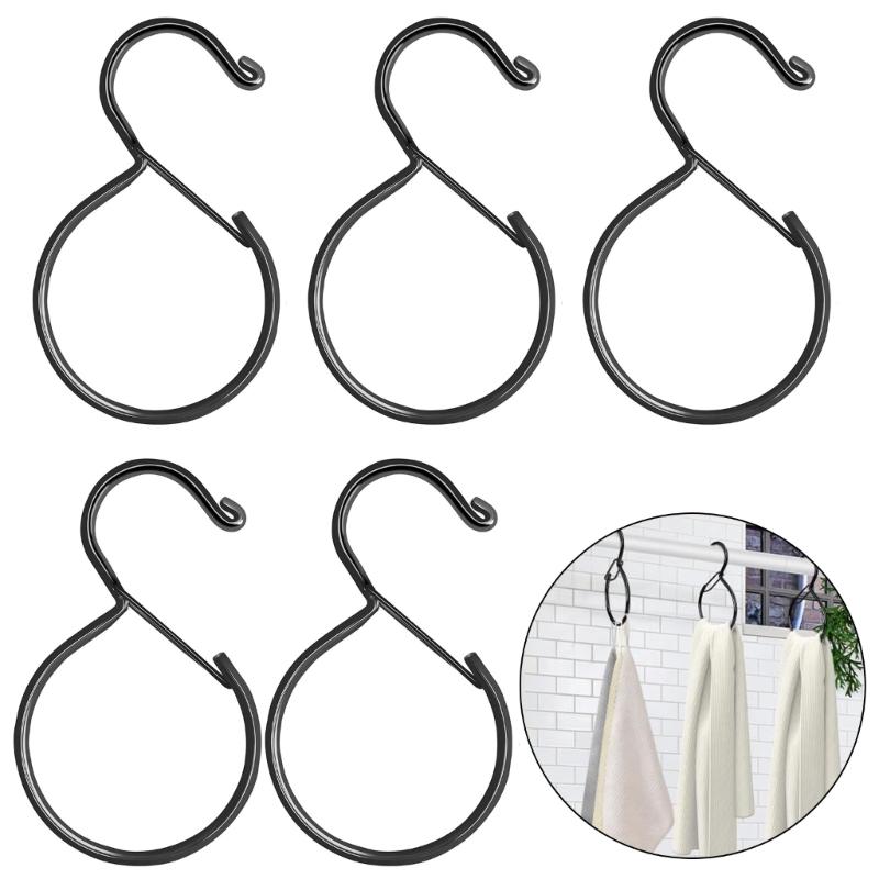 Spring Loaded S Shape Hook Easy Mounting Easy Installation Sturdy Iron Storage Solution