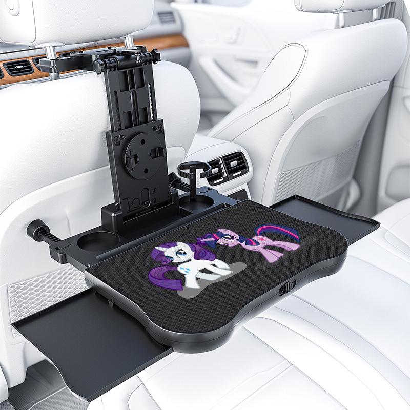 Car Travel Multifunctional Seat Back Table: Adjustable Cup Holder & Laptop Stand for Adults & Kids