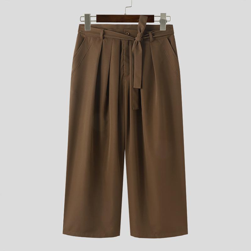 

INCERUN Мужские брюки-палаццо с широкими штанинами и застежкой-молнией на поясе 2XL коричневый