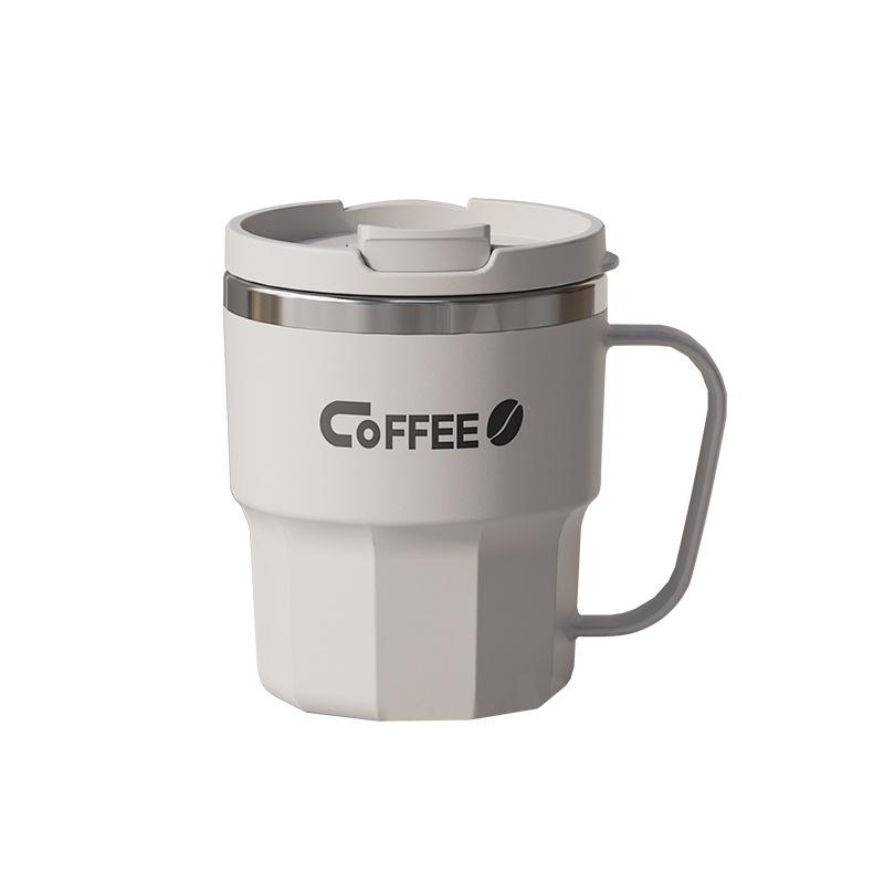 304 Stainless Steel Double-Layer Coffee Milk Graduated Mouth Cup Creative Thermal Insulation Teacup Japanese Water Cup Gift