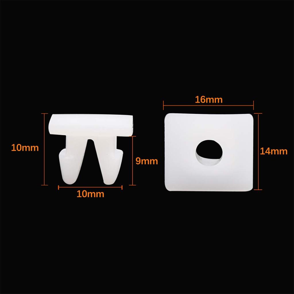 uxcell Plastic Rivet White Bumper Fender Fastener Clip Compatible with
