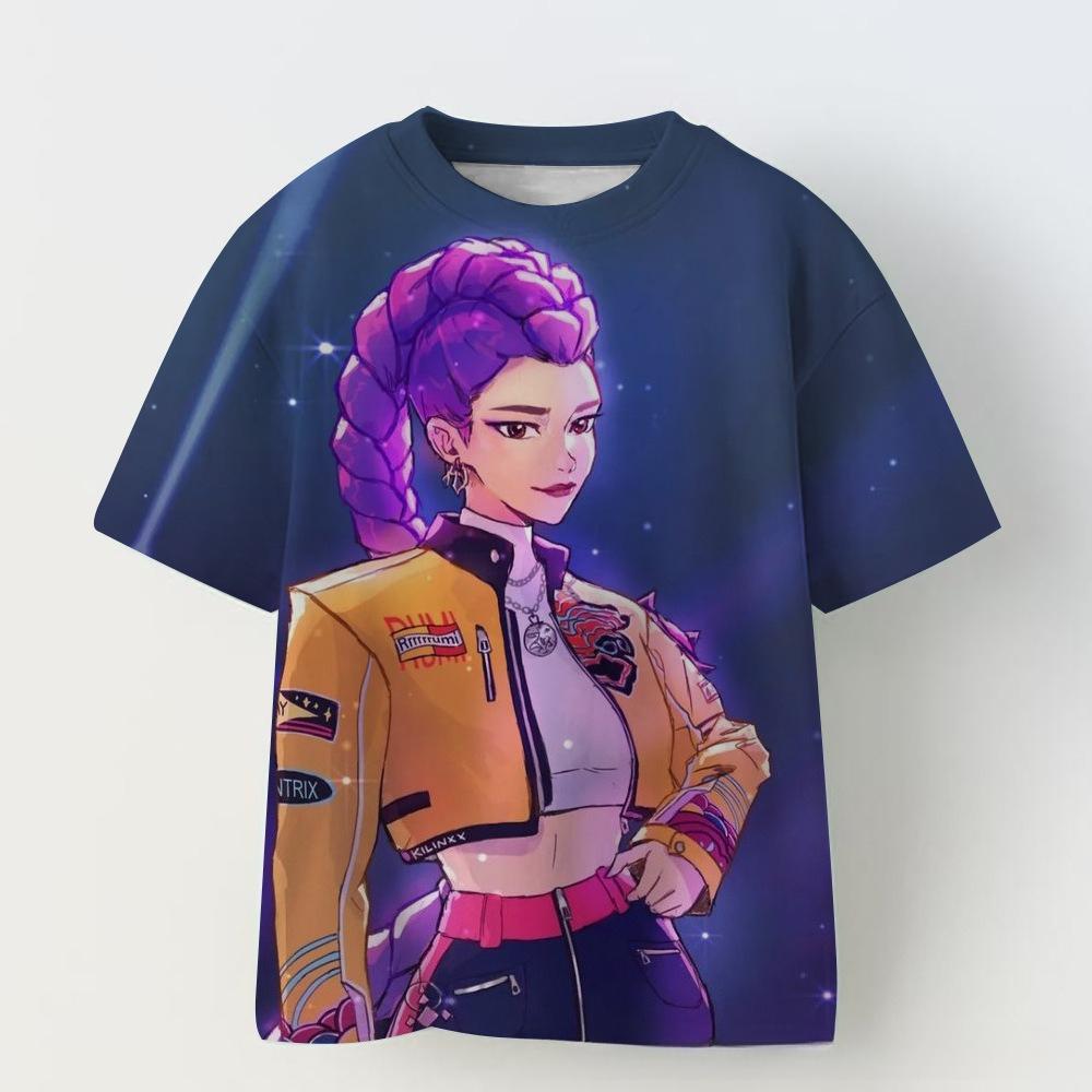 Casual Comfort Top Fashion Printed Short Sleeve Loose T-Shirts Girls