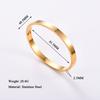 Classic Couple Bangles Stainless Steel Simple Style Smooth Cuff Bracelet Minimalist Wrist Jewelry Gifts for Men Women