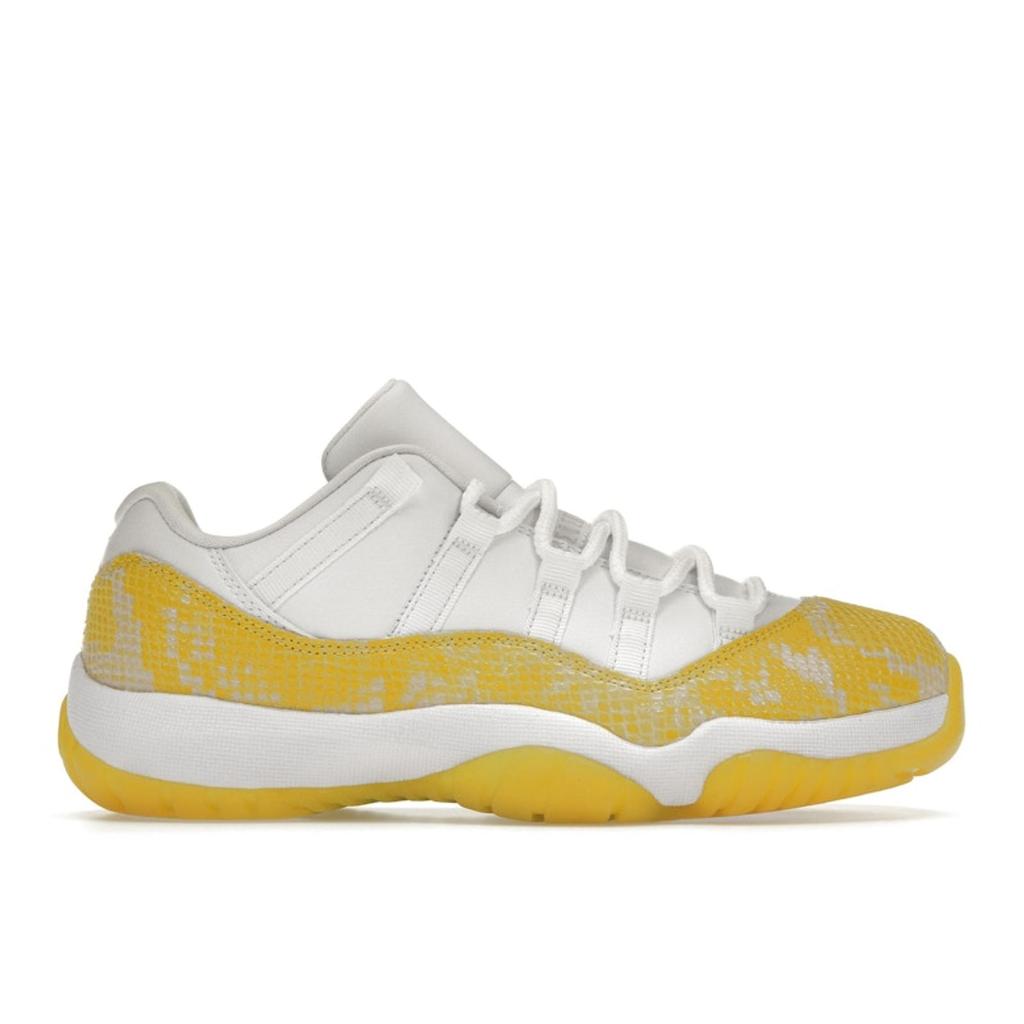 Air Jordan 11 Low Yellow Snakeskin Women Sneakers White Tour-Yellow Sail AH7860-107