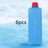 6 Pieces Ice Blocks Cooling Packs for Food Drink PETG Refreezable Reusable Blue