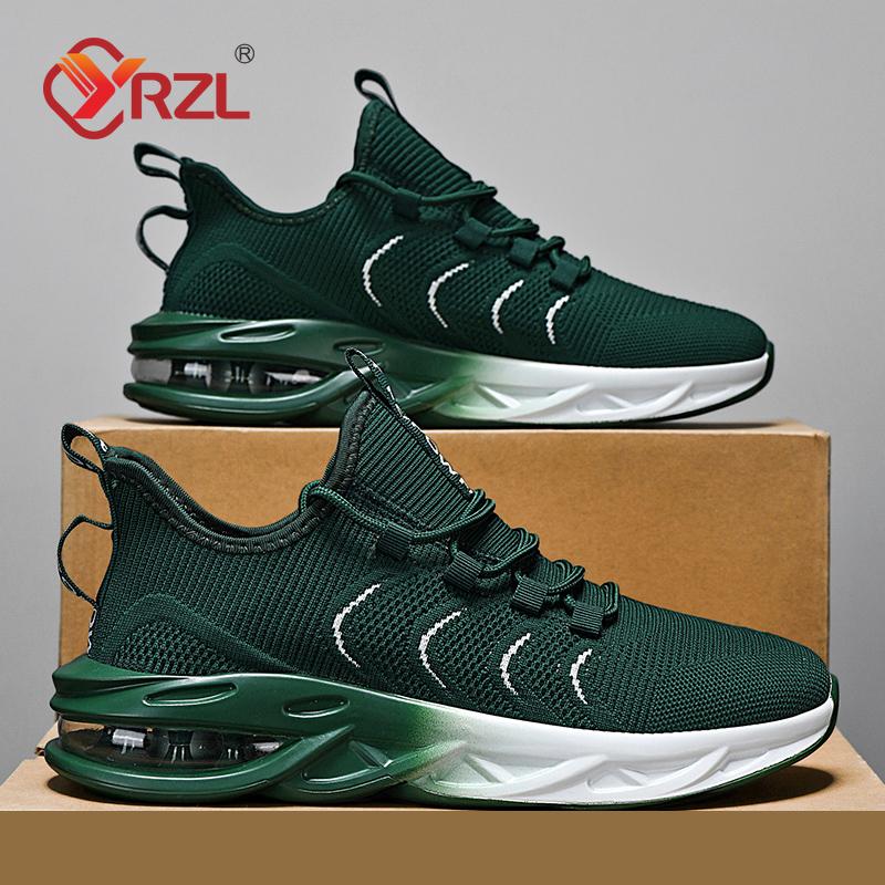 

Men Sports Running Black Jogging Shoes Casual Sneakers White Outdoor Breathable Mesh Air Cushion Tennis Shoes Men 45 зелений