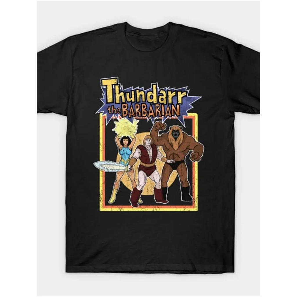 Men's Thunder Warrior Pattern T-shirt, Savage Style Retro Edition, Manga Fans, Gamers, Dad Gift - Men's Shirt - Ideal Gift