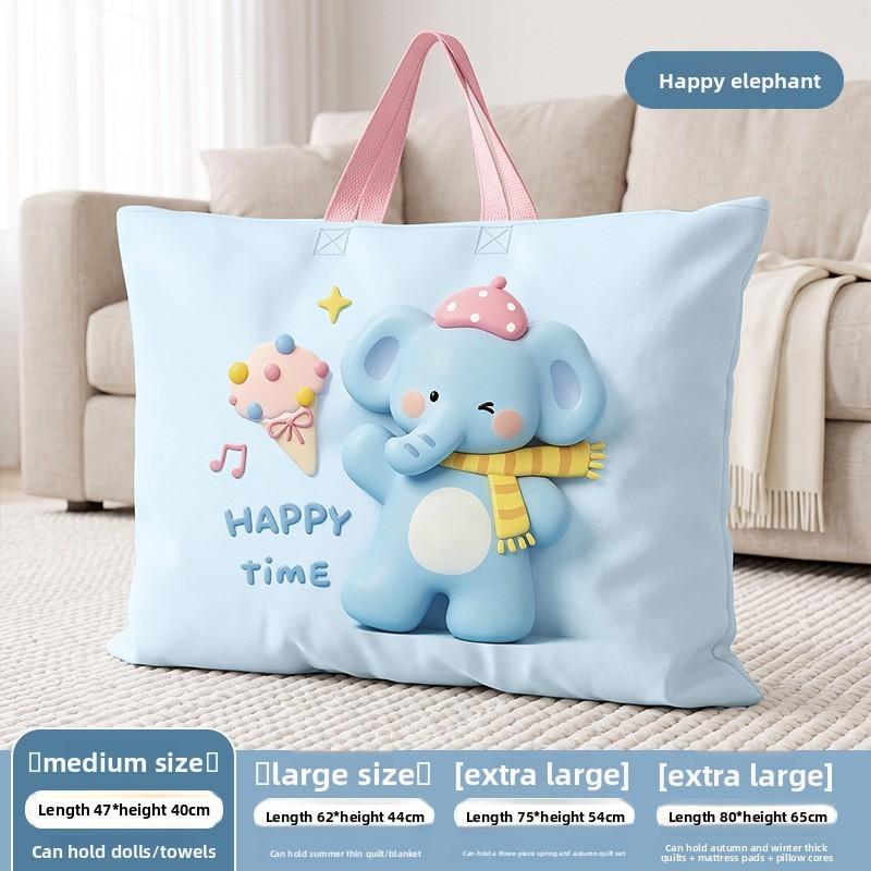Toddler Bedroom Storage Bag For Clothes And Comforters With Handle Large Capacity