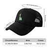 Little Green Cowboy Dinosaur Sticker Mesh Baseball Cap