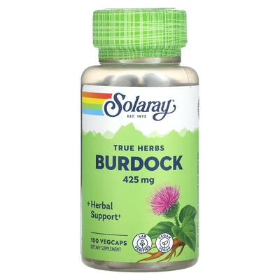 True Herbs, Burdock, 425Mg, 100 Veggie Caps