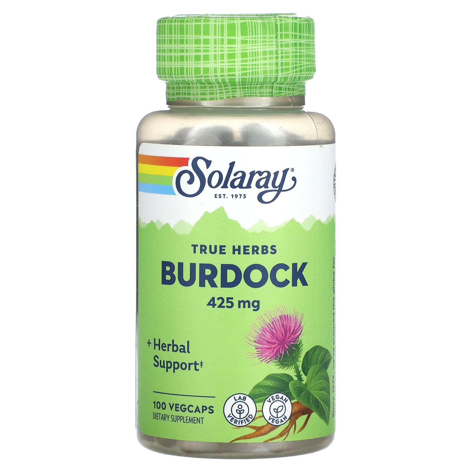 

True Herbs, Burdock, 425Mg, 100 Veggie Caps