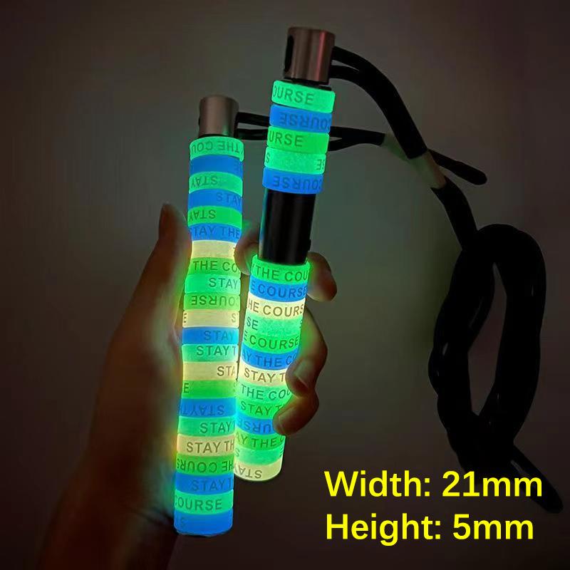 1 Pcs Colorful Anti Slip Bands Silicone O-shaped Rings Fishing Rod Decorations Hand Grip Cover Anti slip ring luminous version