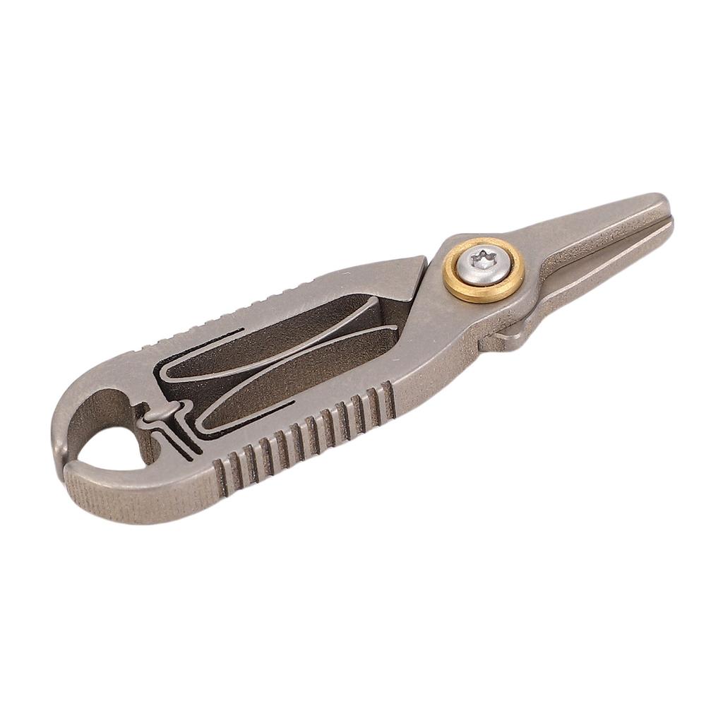 Nasenhaarschere Ti-Legierung Runde Spitze Nasenhaarschneideschere für Augenbrauen Bart