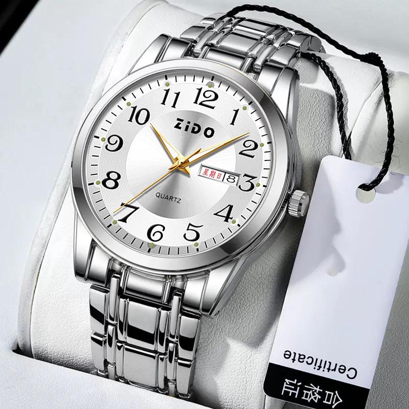 Zido роскошные кварцевые светящиеся водонепроницаемые мужские часы для пожилых людей с большими цифрами Naked Watch