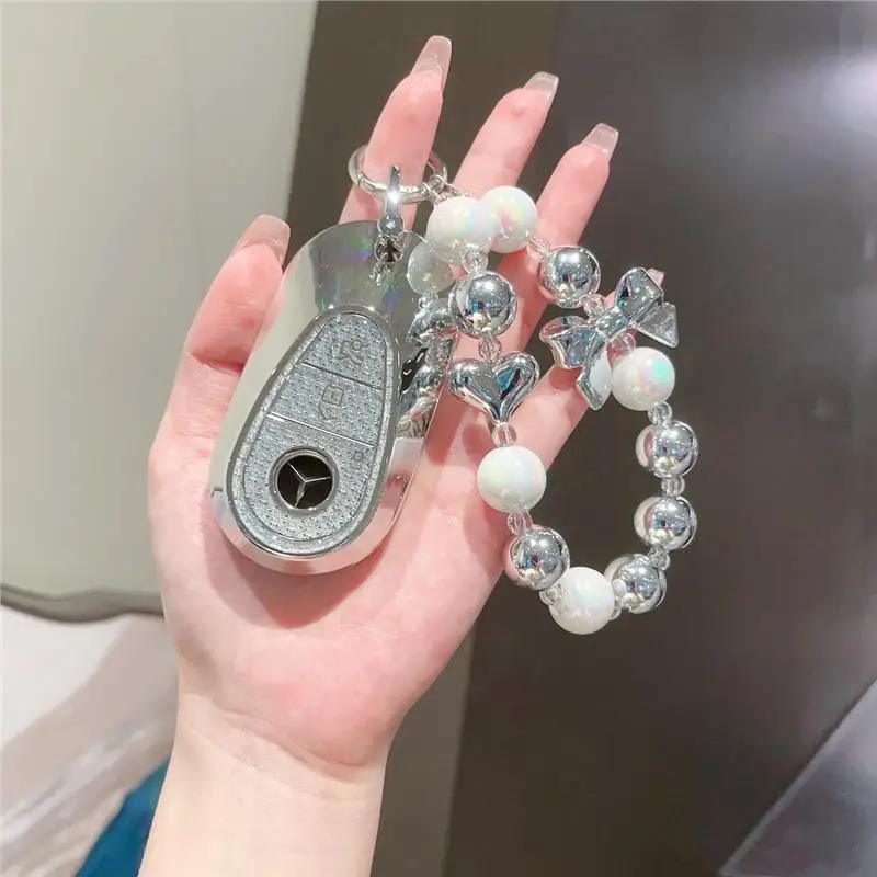 VFO1 Car Remote Key Cover Case Holder shell Women's Bag Fob For Mercedes Benz 2025 New C260L E300L S400L EQE GLC CLE C E S Class