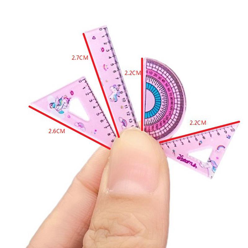 4Pcs/Set 1:12 Dollhouse Simulation Learning Ruler Model Dollhouse Learning Props