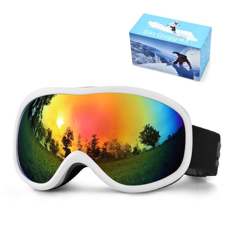 Spherical Ski Goggles Double-Layer Anti-Fog Ski Eyewear for Men and Women, Outdoor Snow Goggles