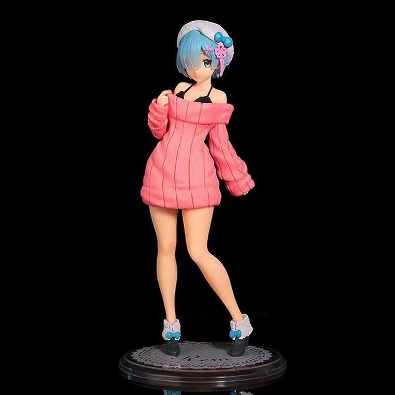 Re from scratch in a different world life Cat Ear Rem Sakura Rem Figure Anime Girl Chassis Ornament