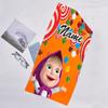 1pc Masha and the Bear4 Beach Towel with Custom Name, Beach/Swimming/Bath/Picnic/Camping Towel, Suitable for Seaside Beaches