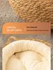 Four Seasons Rattan Cat Nest: Cozy Straw-Weaved Bed for Cats & Small Dogs