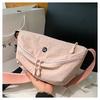 New ultra-light washed cloth bag women's 2025 new versatile shoulder messenger bag niche design Japanese breast bag women