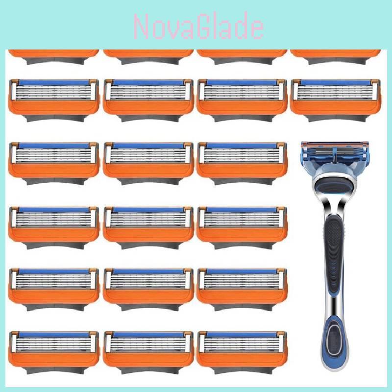 Navaja Manual Premium con Cuchillas de 5 Capas Mango Recargable Múltiples Opciones de Color