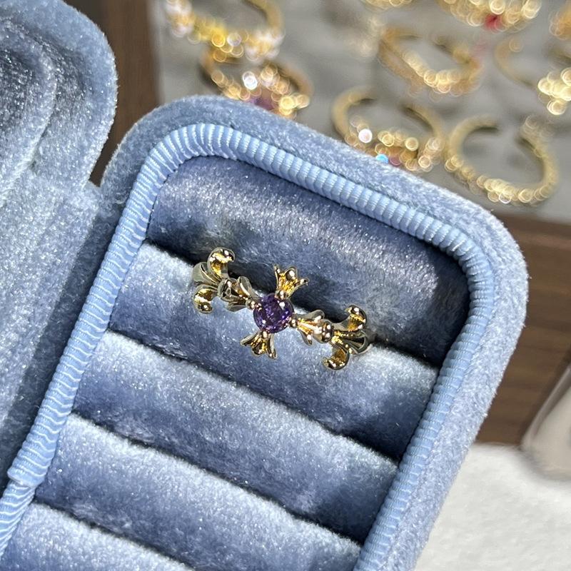 Temperament Versatile Color Butterfly Enamel Ring Women's New Light Luxury Retro Fashion Niche Design Fashion Ring
