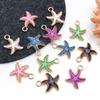 Dripping Oil Ocean Starfish Diy Alloy Jewelry Accessories Bracelets Necklace Earrings Keychain Pendant Pendant