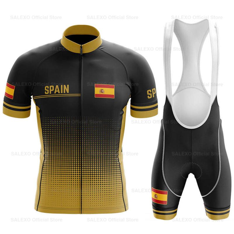 2026 Španělsko Pánský Tým Cyklistický Dres Sada Letní MTB Kolo Oblečení Uniforma Maillot Ropa Ciclismo Hombre Cyklistika Sportovní Oblečení Oblek