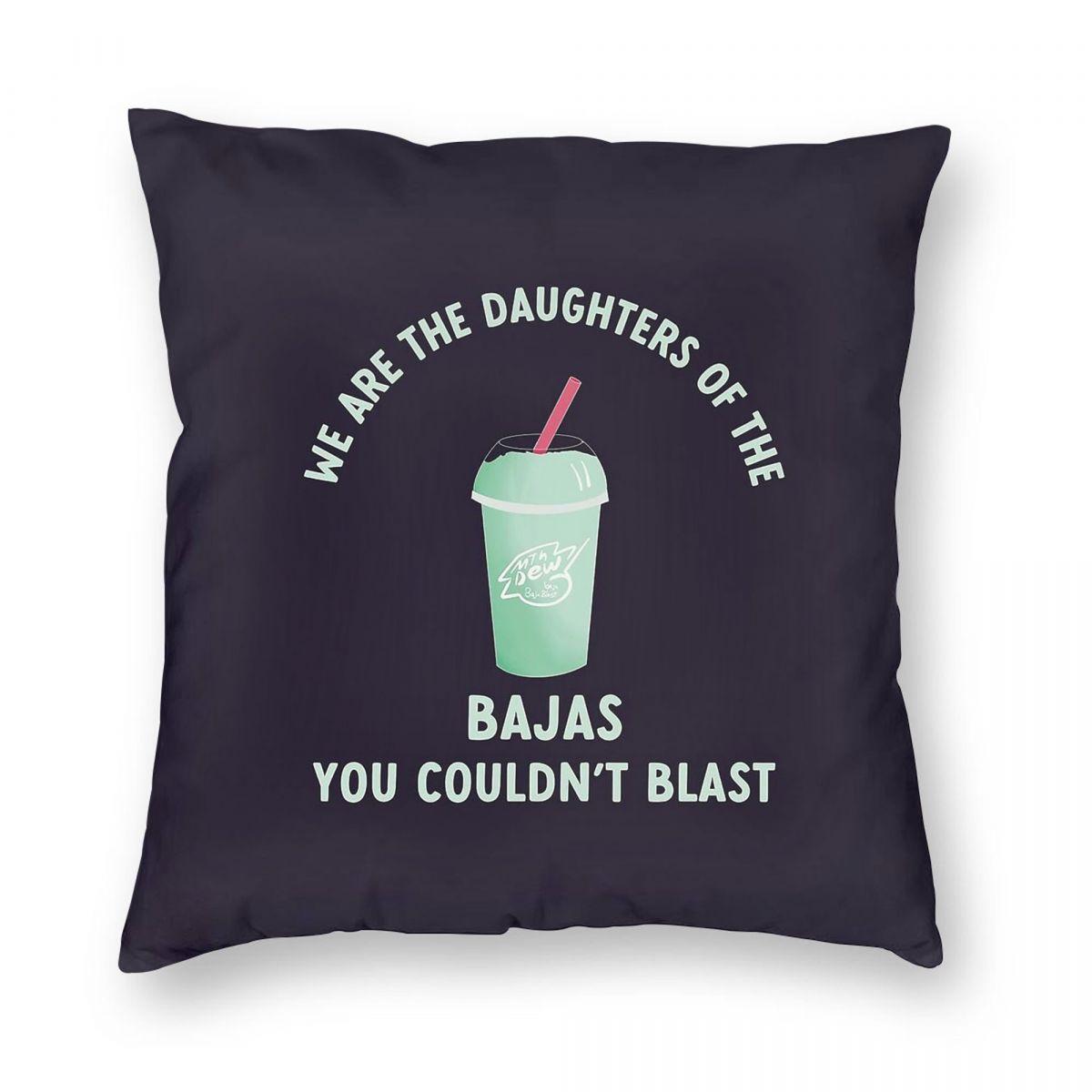 Mountain Dew Baja Blast Pillowcase Polyester Linen Velvet Creative Zip Decor Pillow Case Room Cushion Cover Peach skin 18*18(CM)-1Pcs